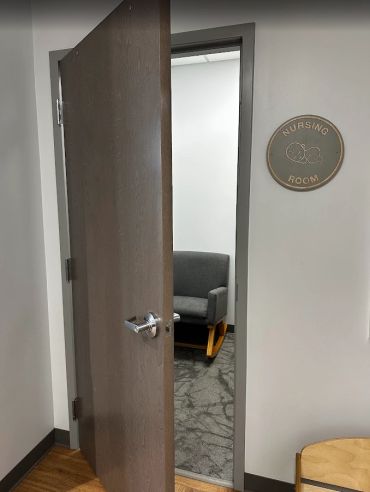 A room for nursing mothers to have privacy with their little ones.