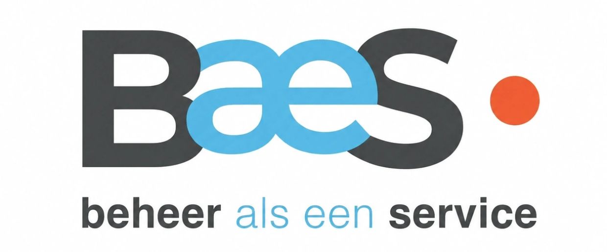 Logo van Baes met slogan beheer als een service.