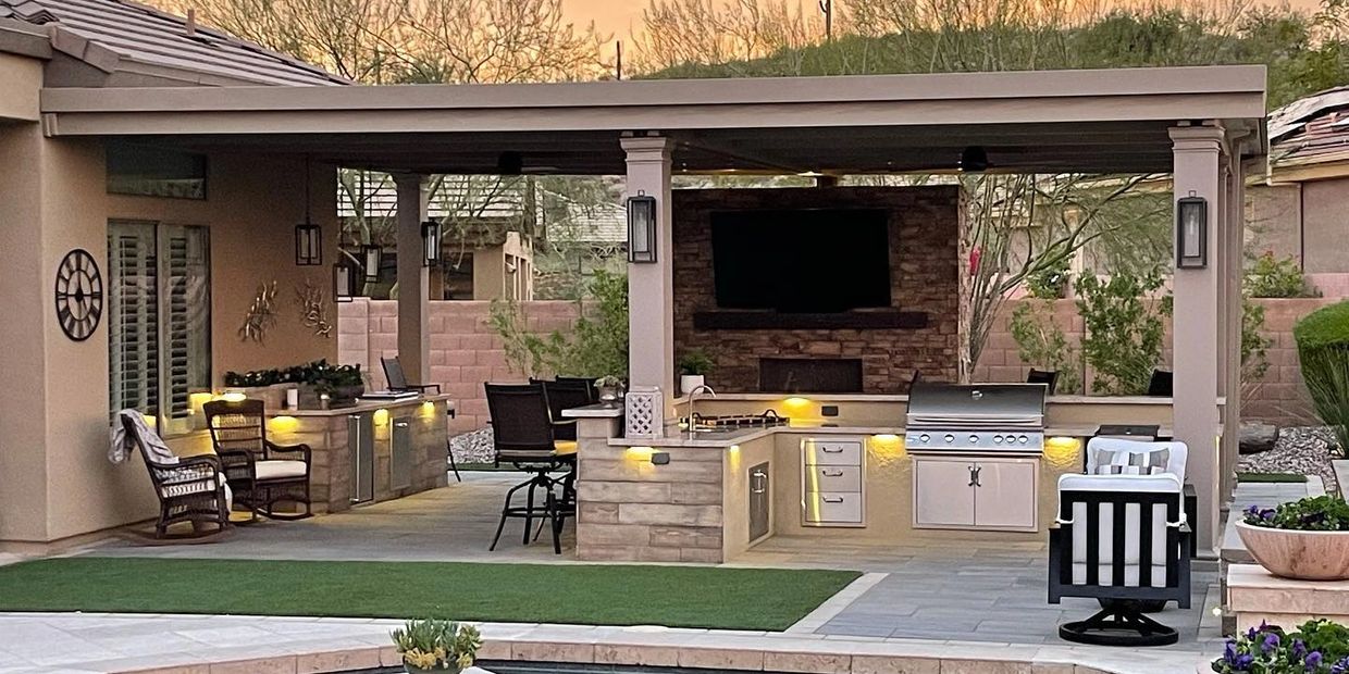 COVERED ROOF SYSTEM - OUTDOOR KITCHEN AREA