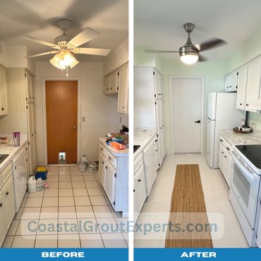 Color staining result picture made by professional tile and grout cleaning company in Lakewood Ranch