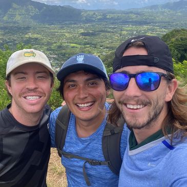 The anchor team on Nou Nou trail Kauai, Hawaii