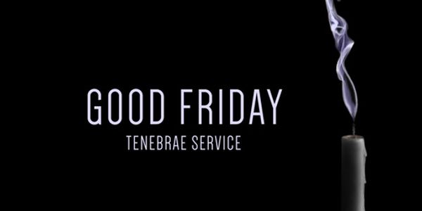 Good Friday Tenebrae Service with extinguished candle and smoke.