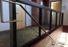 Stainless steel, mild steel and glass guardrail/handrail