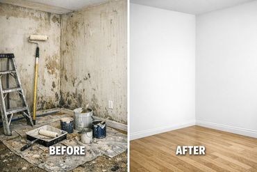 before and after photos of painting