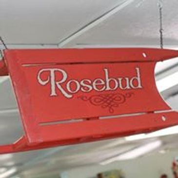 Sign for retail purchase at Rosebud Antique Mall