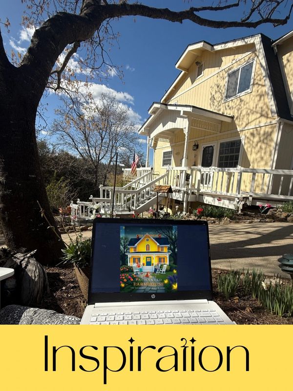 We purchased this adorable farmhouse. The home, trees, flora, and fauna inspired the story.