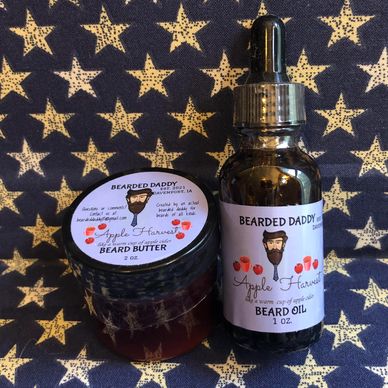 Beard Oil & Beard Butter in a spiced apple cider scent