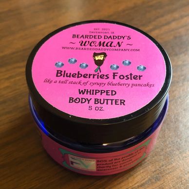 Whipped Body Butter & Sugar Scrub in Blueberry scent