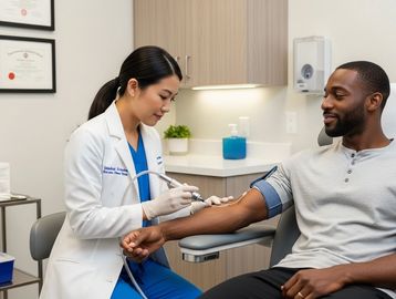 Patient receiving a medical injection at Elevated Med Solutions