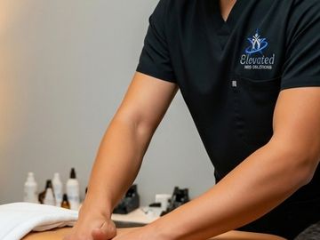 Patient receiving therapeutic massage for back pain relief