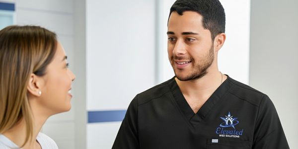 Doctor consulting with a patient at Elevated Med Solutions