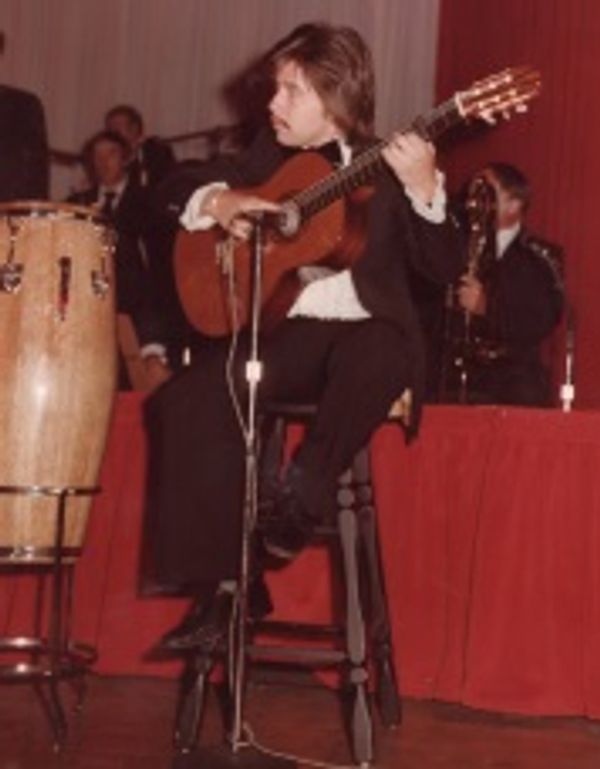 A guitar player