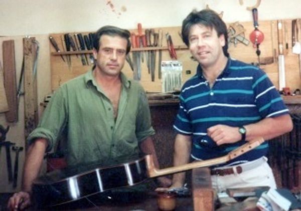 Two guitar makers