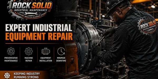 Rock Solid Industrial Maintenance technician performing industrial equipment repair