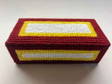 Burgundy Yellow doorstop