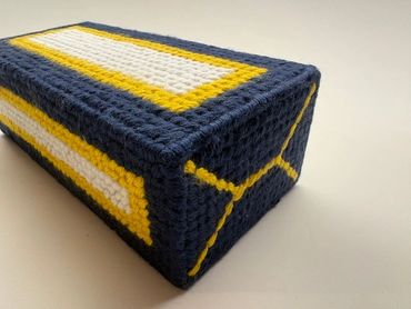 Navy Yellow doorstop