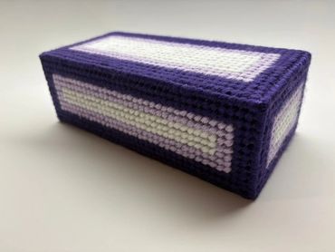 Purple and White doorstop