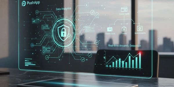 A futuristic digital interface displaying data analytics and real-time anomaly detection.