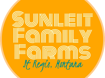 Logo for Sunlit Family Farms in St Regis, Montana.