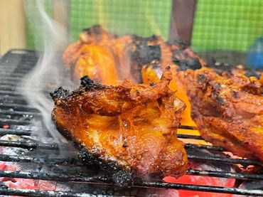 Barbecue at Greenwoods Nature Camp, a peaceful forest stay close to Mudumalai Tiger Reserve