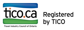 Travel industry council of Ontario logo reading tico.ca, registered by TICO