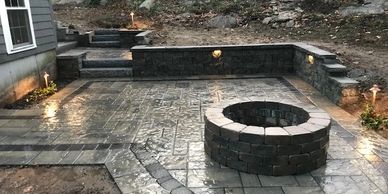 Stone pation design and installation in Scituate, MA