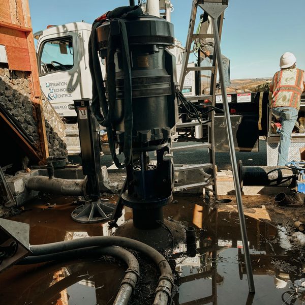 Installation of a new pump that Irrigation Technology and Control designed and built