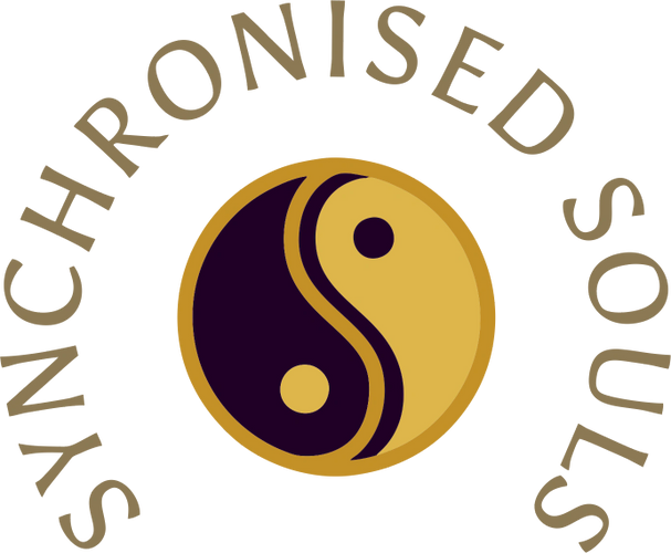 Stylized yin yang symbol with 'Yin Chronised Souls' text encircling it.