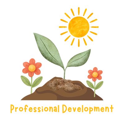 Illustration of plant growth symbolizing professional development under the sun.