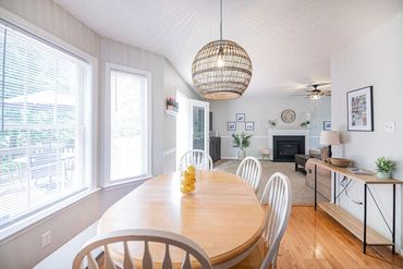 Breakfast nook looking into living room
