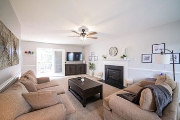 Living room with access to deck-(fireplace is decorative only)