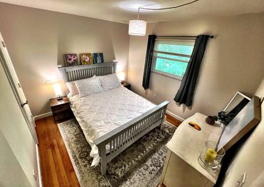 Bedroom 2 has a Queen size hybrid bamboo charcoal and aloe vera infused memory foam mattress, large