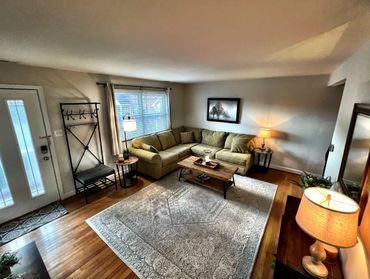 living room and front entrance