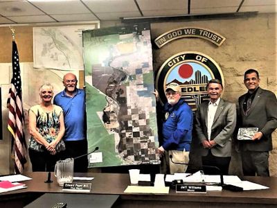 LEDC presents map of Tri-State area to City of Needles
