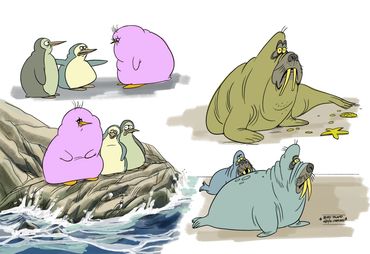 Visual development concept art and character development art by Chris McD