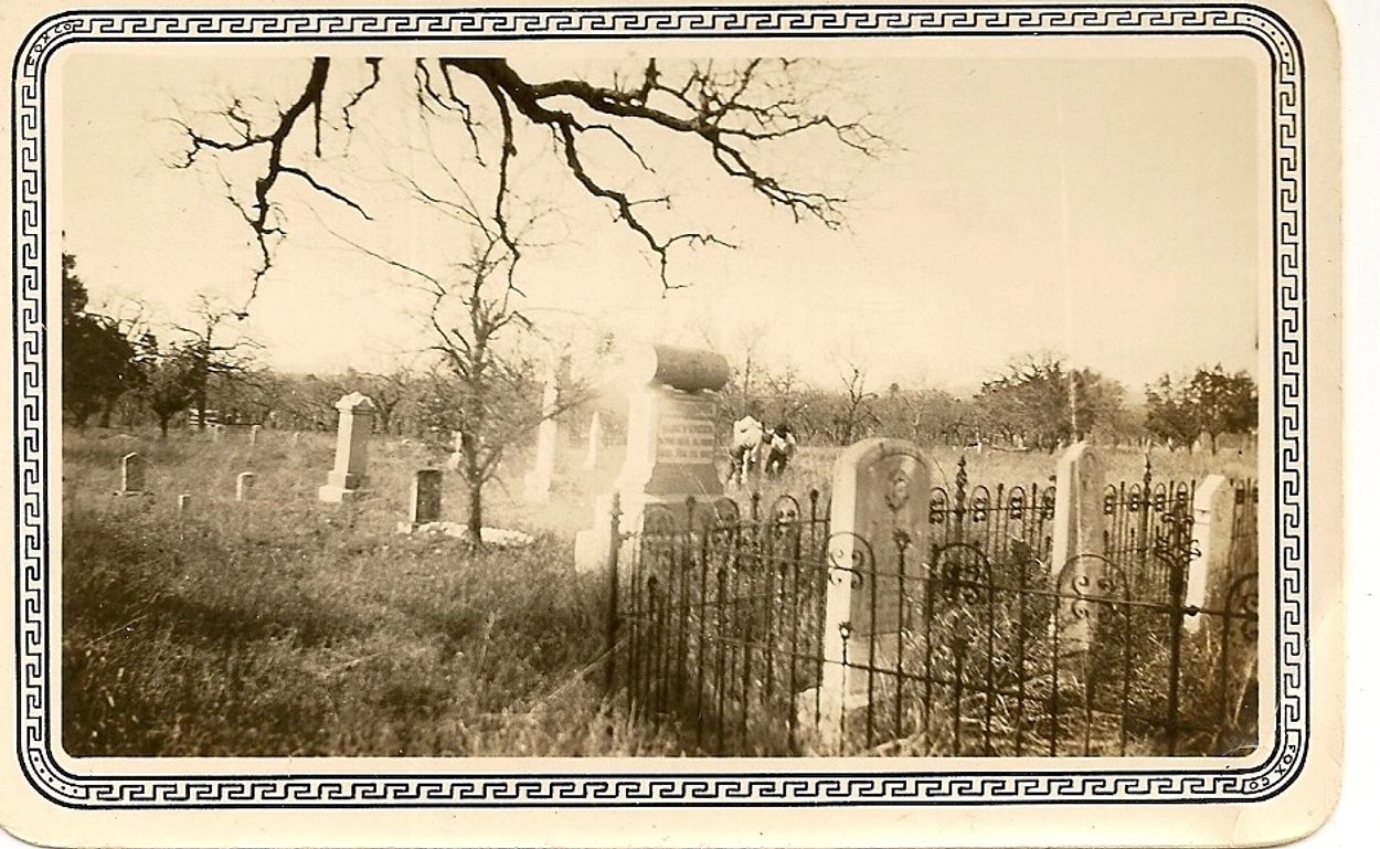 Early scene from Old Bluffton Cemetery