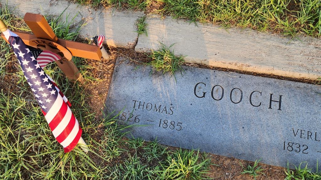 Thomas Gooch was born in Lexington, Missouri on August 30, 1826, and died