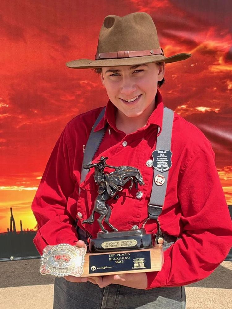 Yep. We're proud of this young man. World Champion Buckaroo - Bush
Ax Jack. Atta Boy Jackson.