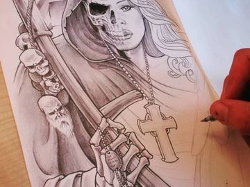 Graphic design tattoo design by Codey Anderson