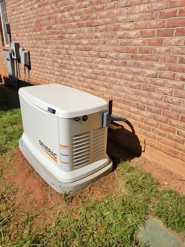 Generac generator on Lake Norman