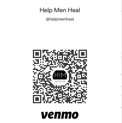 QR code for Help Men Heal Venmo donations.