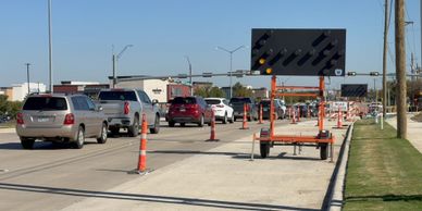 Busy traffic in Mansfield, Texas