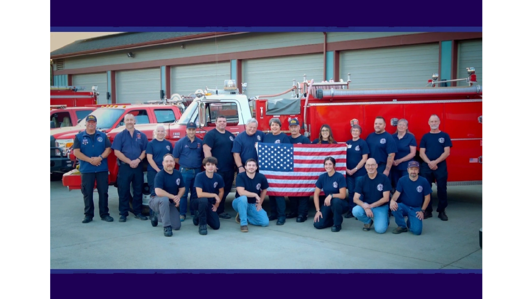 Assistant Chief, Fire Chief, and volunteers