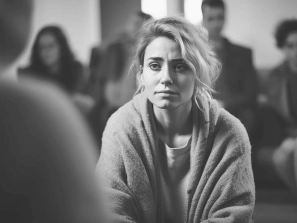 a traumatized or depressed women