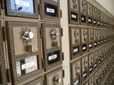 Post office boxes at Eudora post office