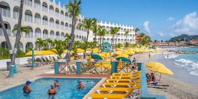 Belair Beach hotel, all oceanfront condos with a pool, restaurant, mini market and more.
