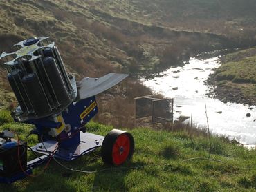 Clay Trap set up at Abbistead Estate Lancashire for The Duke of Westminsters Gamekeepers