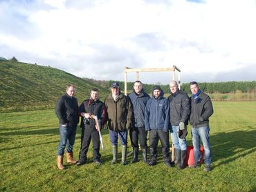 Corporate event Cherry Orchard Delamere Group of colleagues enjoying a shotgun shooting experience