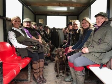 Cheshire High Bird Ladies Pheasant Shooting Game Bird Day on the gun bus