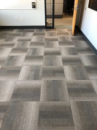 Commercial Carpet Install:
Development Carpet Tile, Color Camel Hair 
